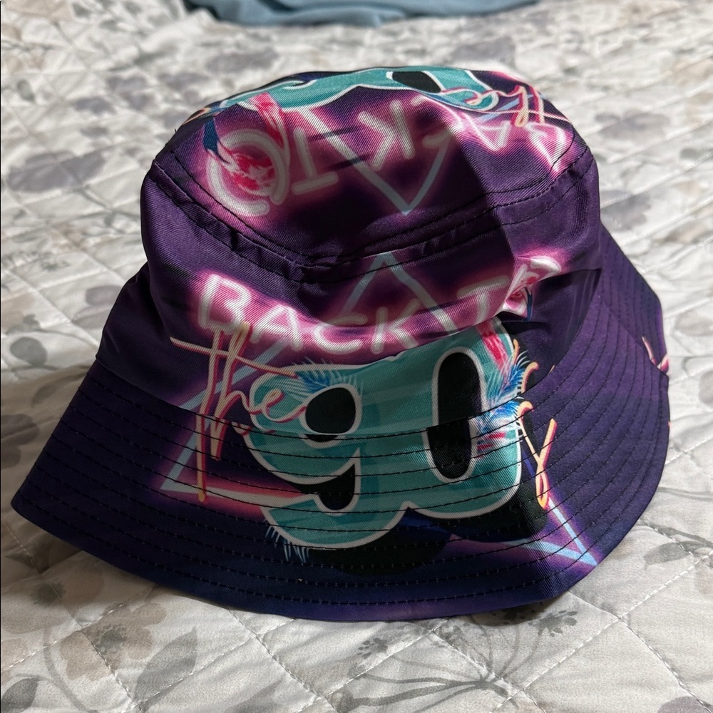 Purple Graphic Back to the 90’s Bucket Hat